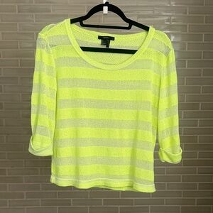 Forever 21 Neon Yellow Knit Top